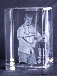 Baseball player in a a cube